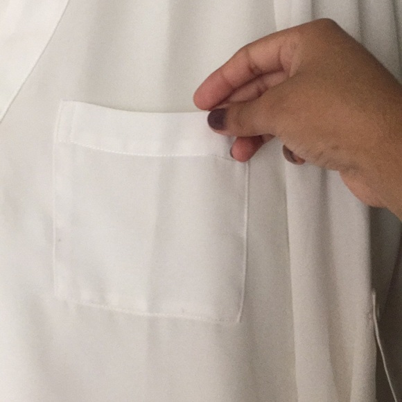 White semi sheer blouse - Picture 3 of 7